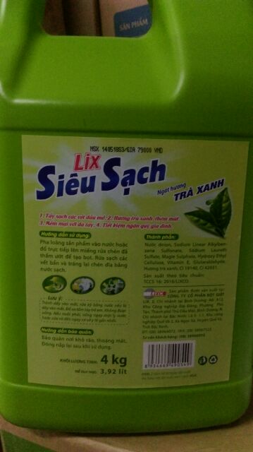 Nước rửa chén Lix siêu sạch 3.6kg