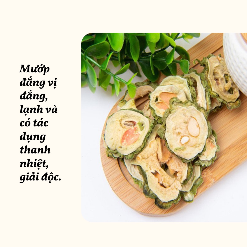 Khổ qua thái lát sấy lạnh Robi Mart gói 500gr - Thanh nhiệt giải độc hàng chính hãng