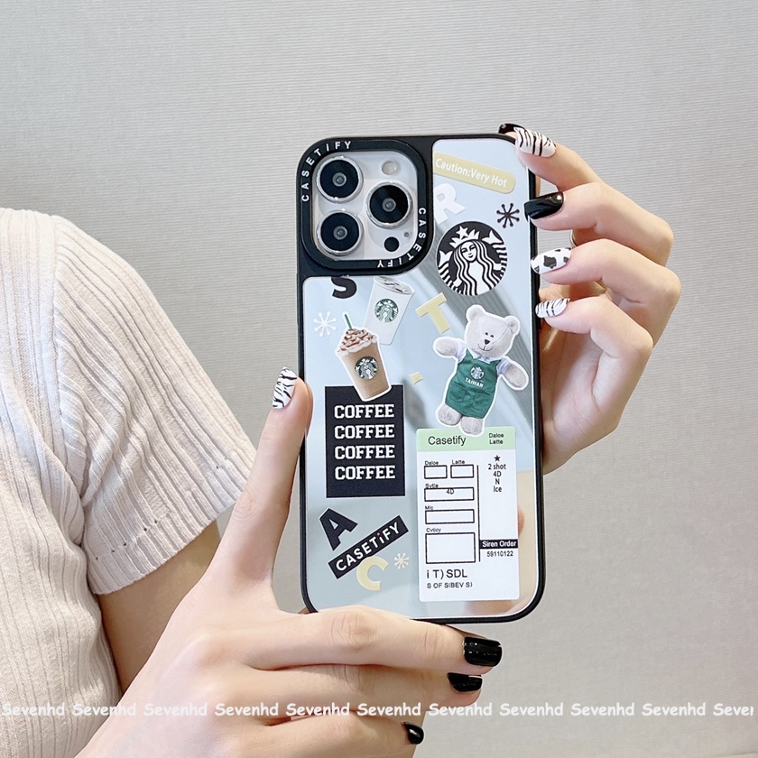 Ốp Điện Thoại Mềm Tráng Gương Hình Thức Uống Cho iPhone 13 12 11 Pro Max Xs Max Xr X 7 8 6 6s Plus