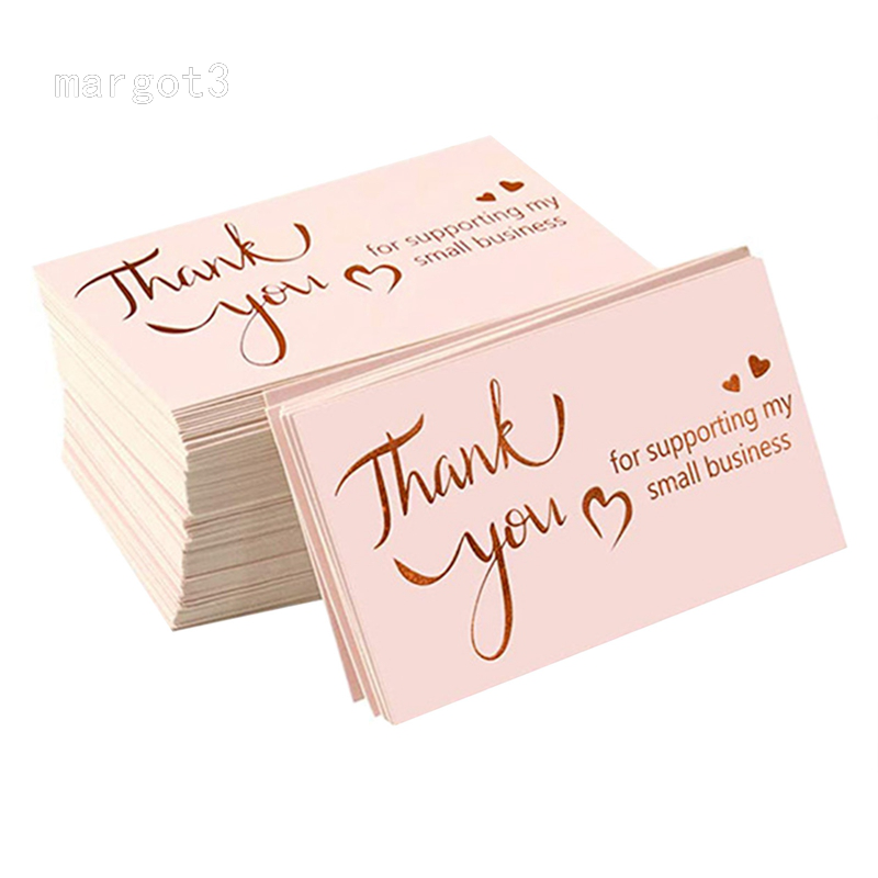 Set 50 Thiệp Chúc Mừng Màu Hồng