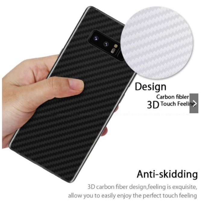 Set 2 miếng dán dệt sợi carbon cho lưng Samsung Note 7 8 9 A5 A7 A8 A9Star S9 S8 Plus S6 S7 Edge