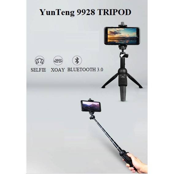 Gậy Chụp Hình Kiêm Tripod Yunteng YT-9928 Đa Năng 3 Trong 1 chính hãng-Giá rẻ