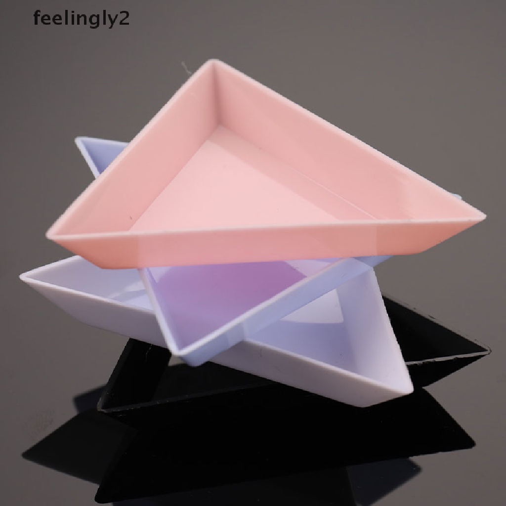 Set 10 Giá Đỡ Hình Tam Giác Đính Đá Trang Trí Móng Tay Nghệ Thuật DIY