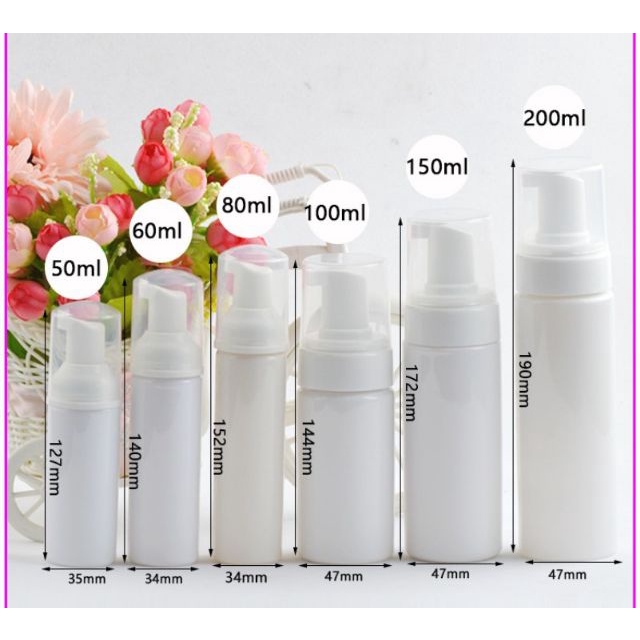 Bình Xịt Phun Xương đựng nước rửa hình xăm, Bình Tạo Bọt Trong Suốt 150ml.