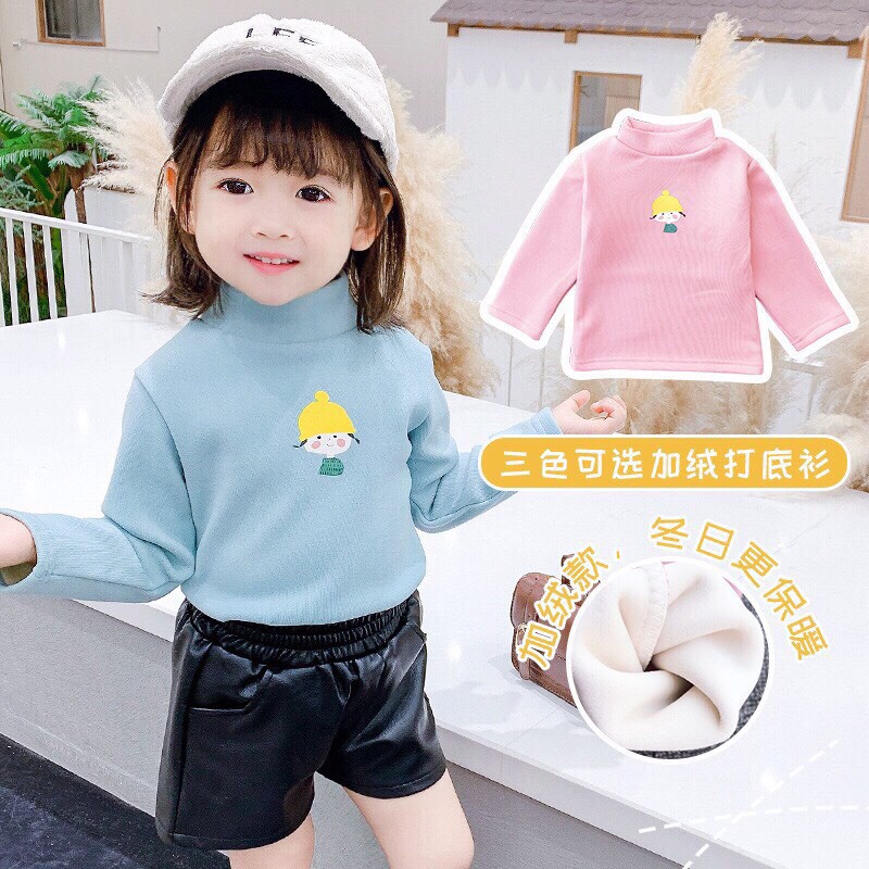 Áo len tăm cổ cao 2 phân cho bé gái từ 7-20kg K011