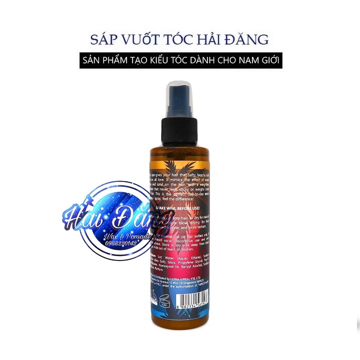 [ Chính Hãng Singapore ] Chai Xịt Tạo Phồng Giữ Nếp Apestomen Salty Ape Sea Salt Spray