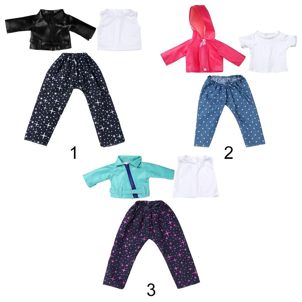 BEBETTERM Áo Khoác Da Thời Trang Cho Búp Bê 18 &quot;