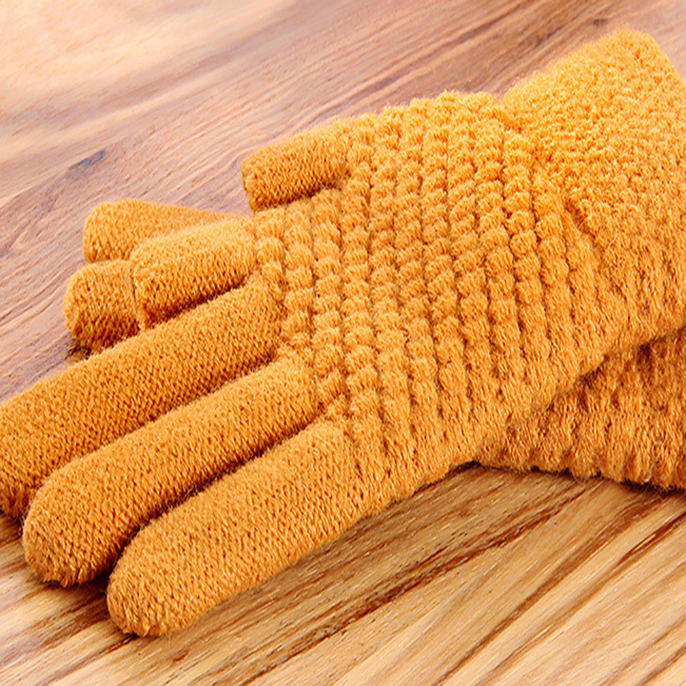Găng tay len hở ngón giữ ấm khi lái xe thời trang