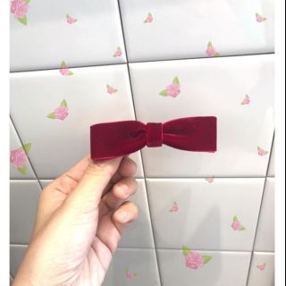 Kẹp tóc mái nơ nhung