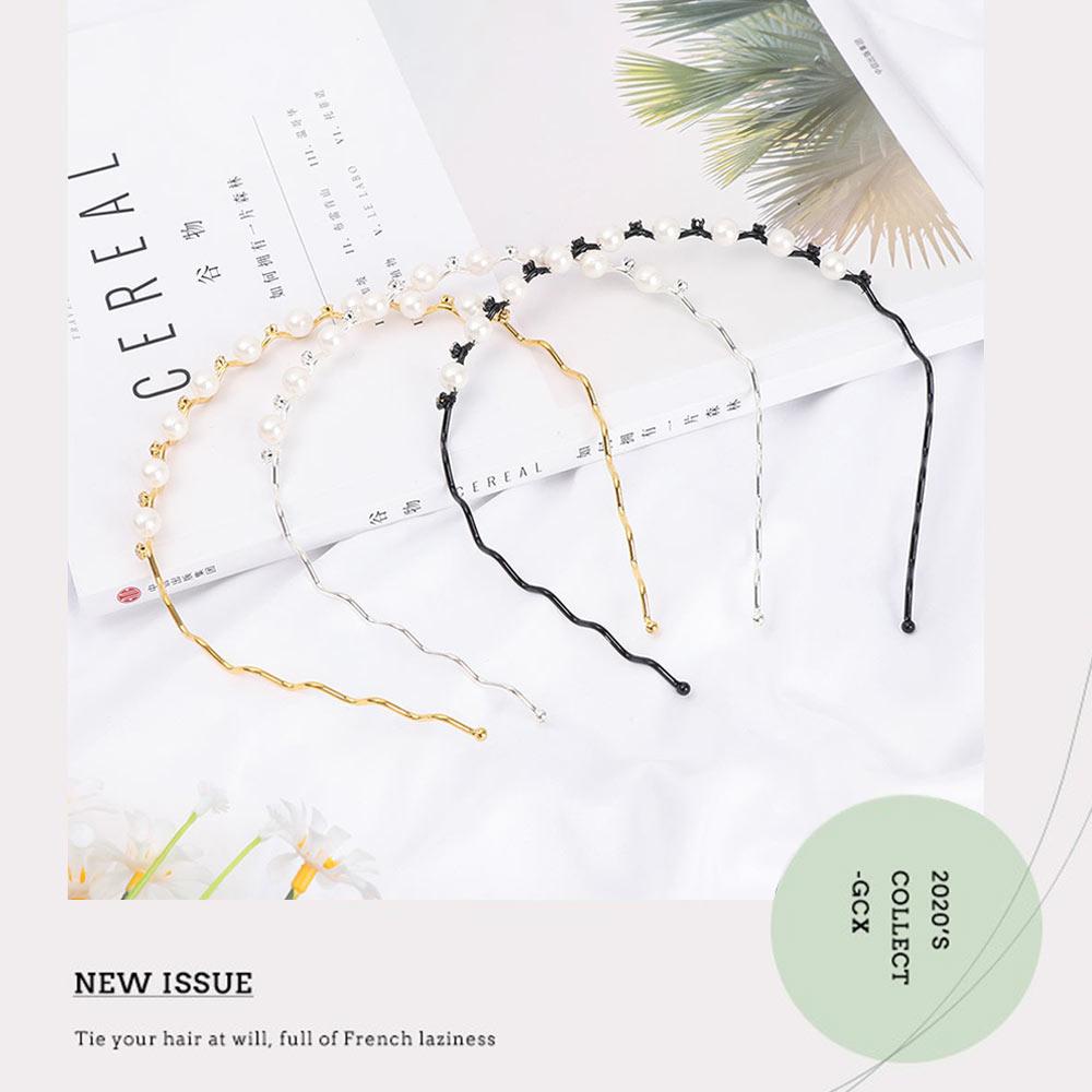 Băng Đô Cài Tóc Gợn Sóng Thời Trang Cho Cô Dâu