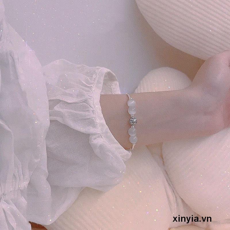 Vòng Tay Đá Mặt Trăng Pha Lê Cho Cặp Đôi / Bạn Thân Phong Cách Pixiu Cổ Điển