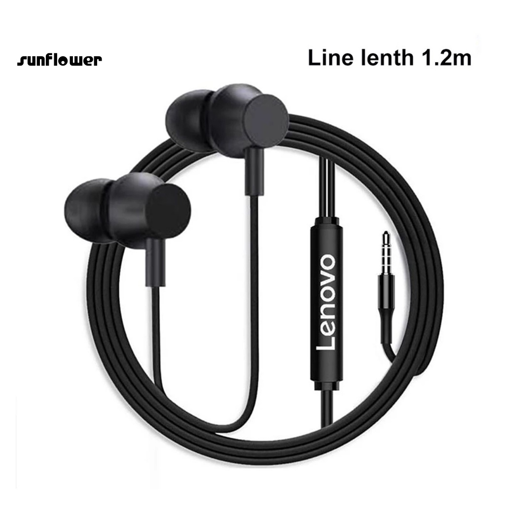Tai nghe có dây LENOVO hiệu ứng âm thanh nổi phong cách thể thao