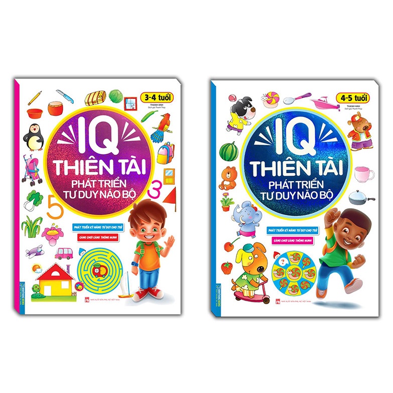 Sách-Combo 2c IQ thiên tài 3 - 4 tuổi &amp; IQ thiên tài 4 - 5 tuổi