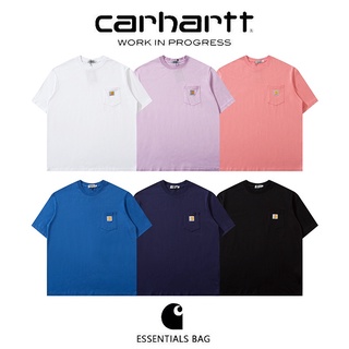 Carhartt Áo Thun Tay Ngắn Có Túi Thời Trang Cho Nam Nữ