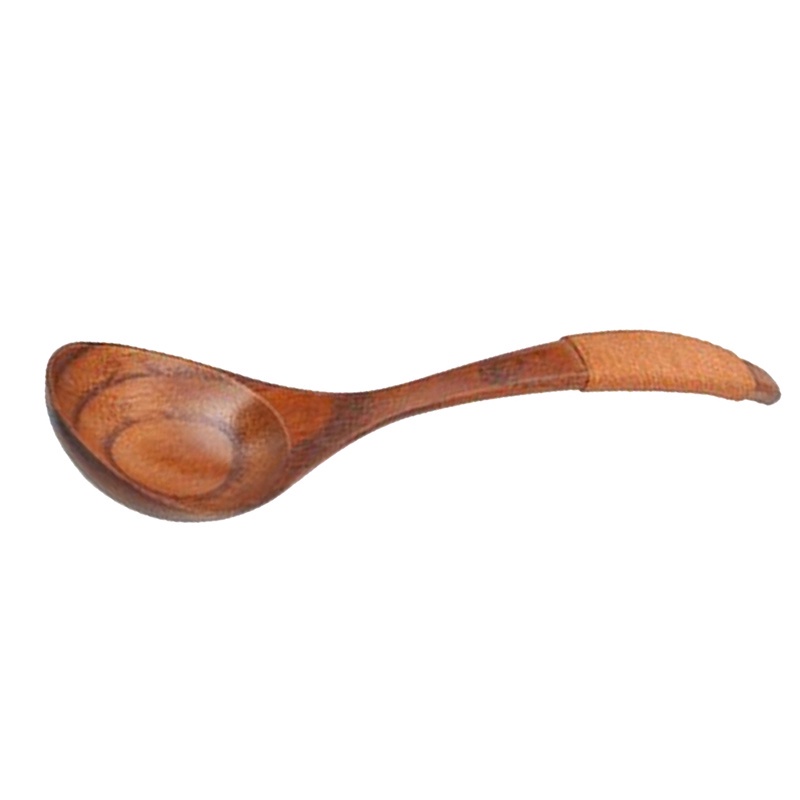 Muỗng Gỗ Thủ Công Cán Tròn Kiểu Nhật Bản 17.5cm
