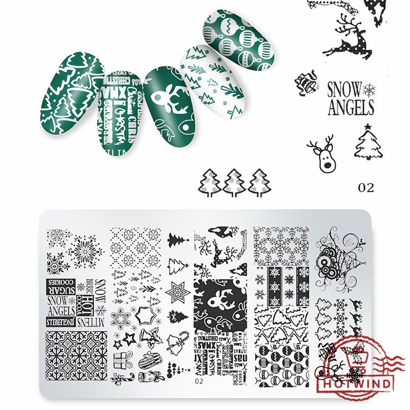 [Hàng mới về] Khuôn trang trí móng tay chủ đề giáng sinh