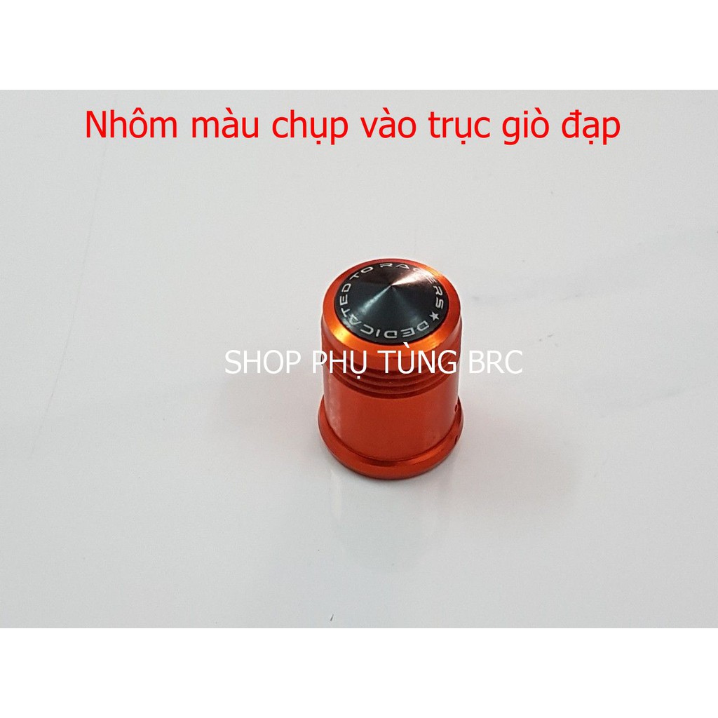 Nhôm màu chụp vào trục giò đạp xe hãng HONDA, YAMAHA ( SL: 1 cái )