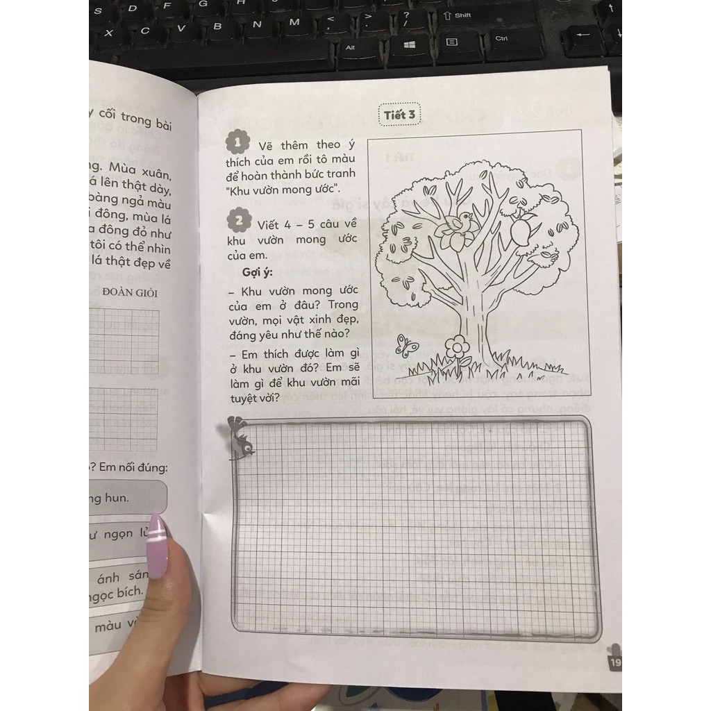 Sách Thực hành Tiếng Việt lớp 2 tập 2 ( Cánh diều ) + bán kèm 1 quyển tô màu 15k