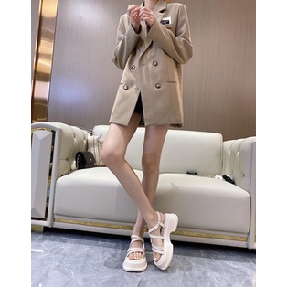 Sandal muffin hở mũi đế bánh mỳ phong cách hàn quốc 2022