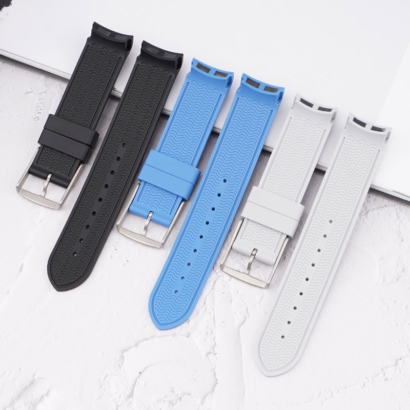 Dây Đeo Đồng Hồ Bằng Silicone 20mm Cho Omega Swatch 20mm