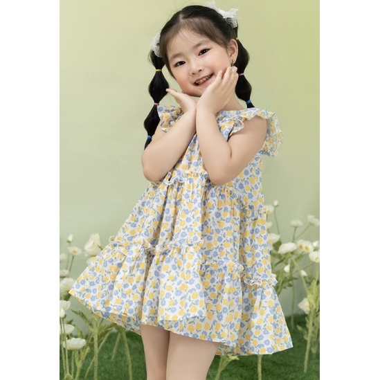 Váy Cho Bé Gái Hoa Nhí Dáng Xoè 3 Tầng O.P Kids