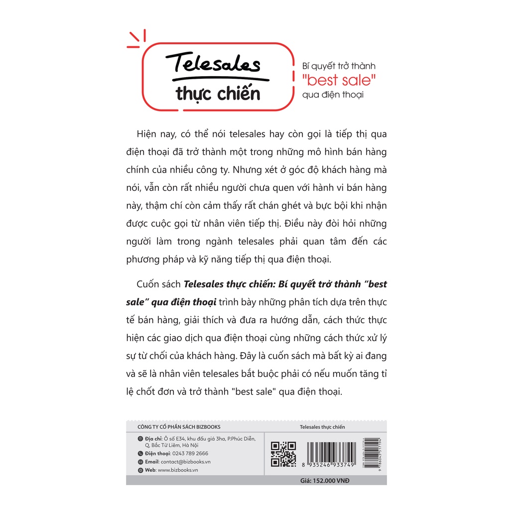 Sách - Telesale thực chiến - Bí quyết trở thành bestsale qua điện thoại