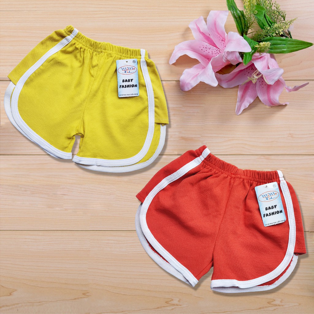 Combo 3 quần đùi thun bé gái nhiều màu, vải cotton 100% cao cấp 4 chiều, co giãn tốt, quần short bé gái dễ thương