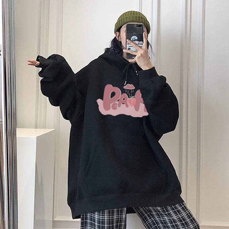 Áo Khoác Cotton Có Mũ Trùm Dáng Rộng Thời Trang Mùa Đông Phong Cách Hàn Quốc Cho Nữ