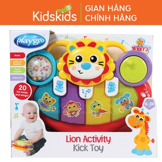 Đồ chơi sư tử phát nhạc có đèn nhấp nháy Playgro Lion Activity Kick Toy, cho bé 6-36 tháng