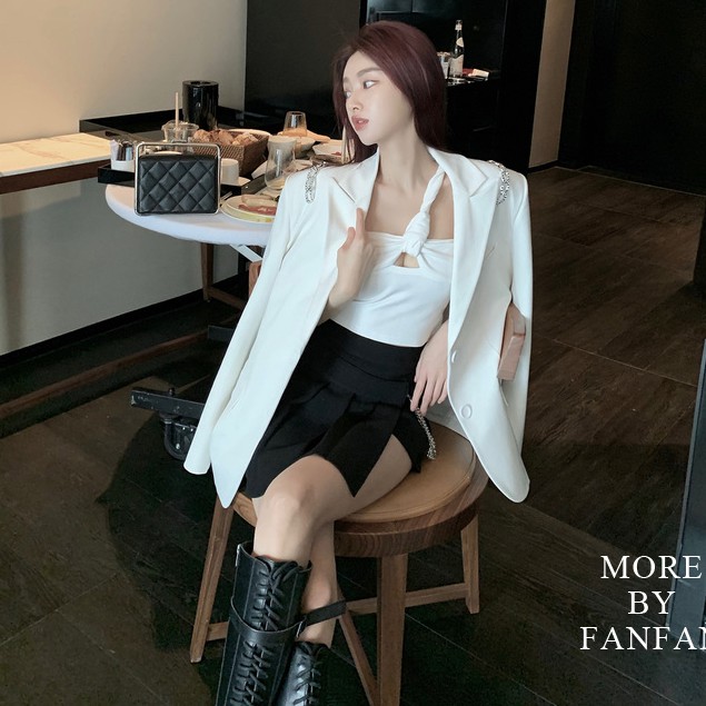 Cocory vn Áo croptop lệch vai thiết kế quyến rũ cho phái nữ