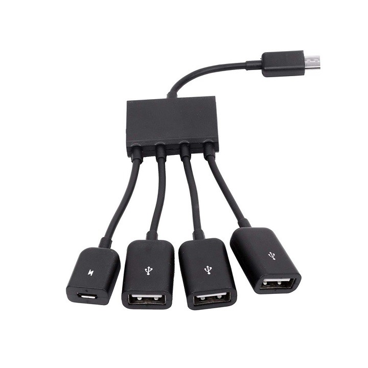 MICRO USB HUB OTG 4 IN 1 KẾT NỐI ĐIỆN THOẠI, TABLE ANDROID