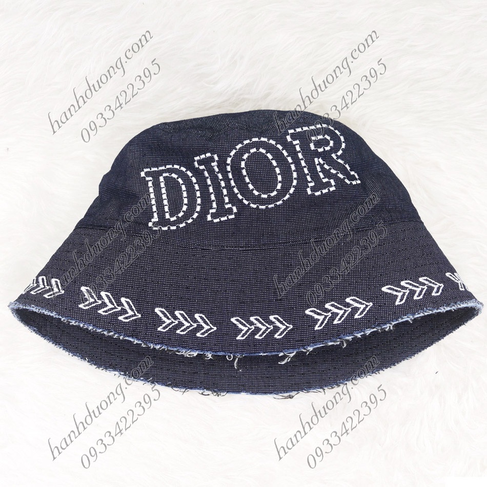 Nón tai bèo cụp 2 mặt thêu rích rắc chữ vành nhỏ 6,5cm, mũ tai bèo vành nhỏ phù hợp cho nữ