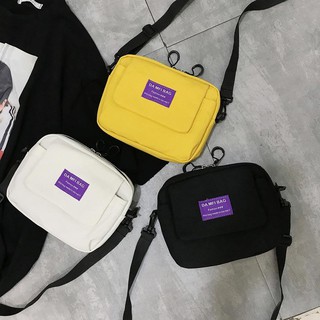 Túi đeo chéo canvas đơn giản Unisex