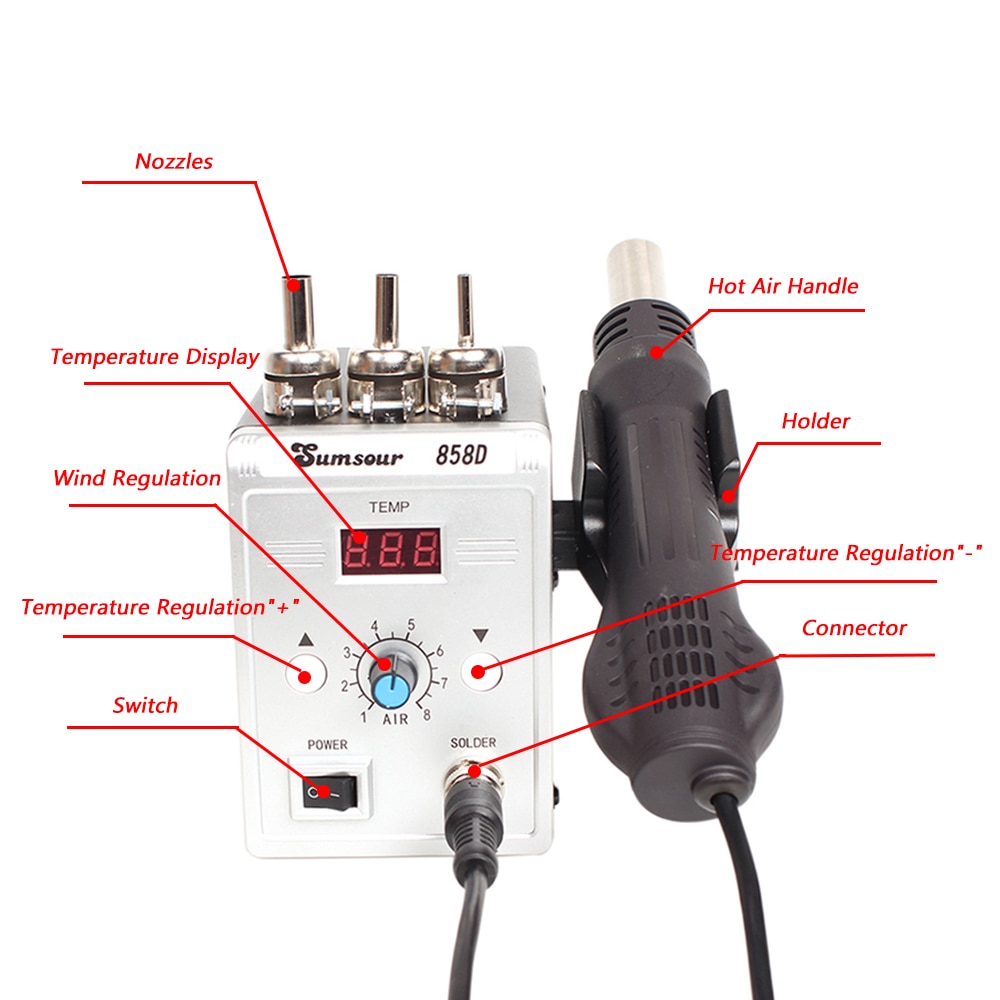 Súng Hàn Nhiệt Kỹ Thuật Số 858D 700W BGA