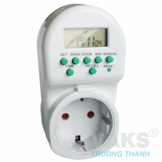 Ổ Cắm Hẹn Giờ Theo Tuần 20 Chương TrìNh Argos Ag-200(Trắng)