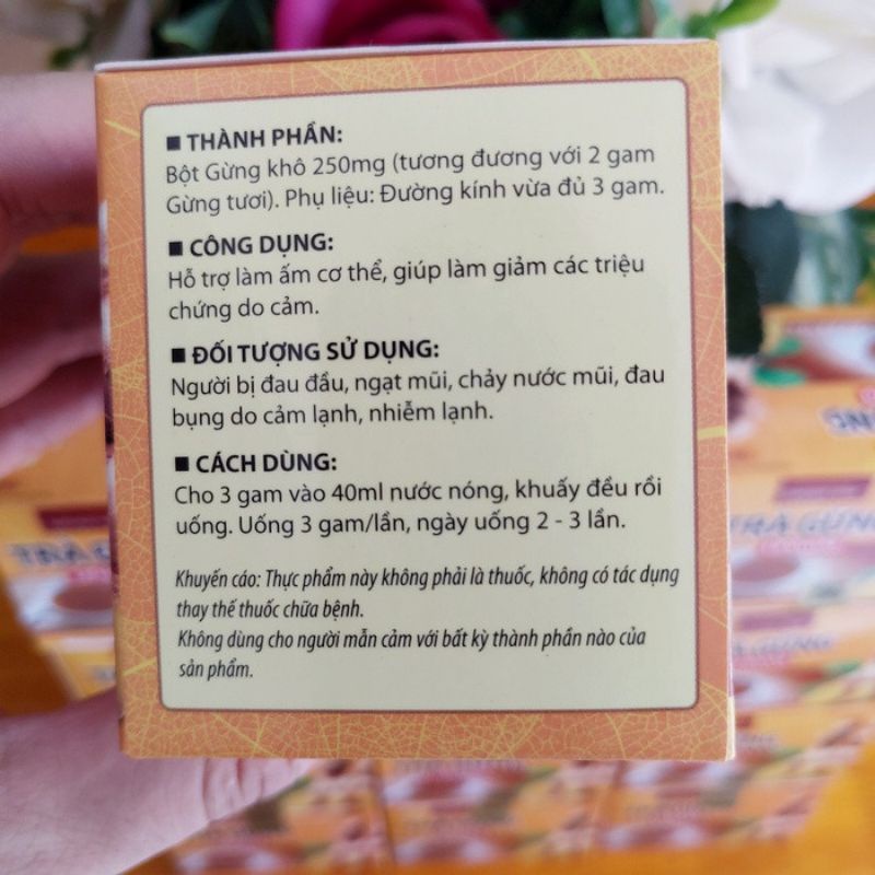 TRÀ GỪNG UNIVIVA 30g - 10 Túi