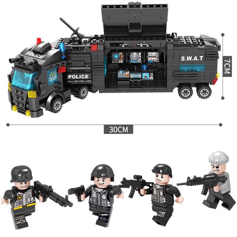 Bộ đồ chơi lắp ráp xế hình Legoo Swat, chế tạo xe, bộ Tàu thuyền , máy bay chiến đấu