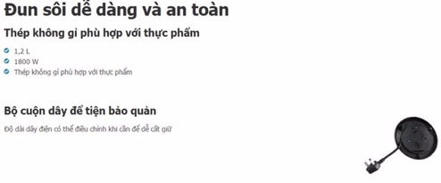 Bình siêu tốc Philips HD9303 1.2L