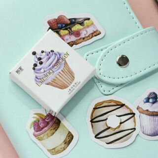Bộ 45 sticker bánh ngọt Cupcake 🍰🎂