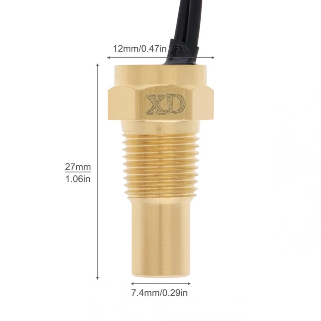 Bộ Cảm Biến Nhiệt Độ Nước 12V/24V 50K Đầu Cắm 10mm Cho Xe Hơi/Xe Tải