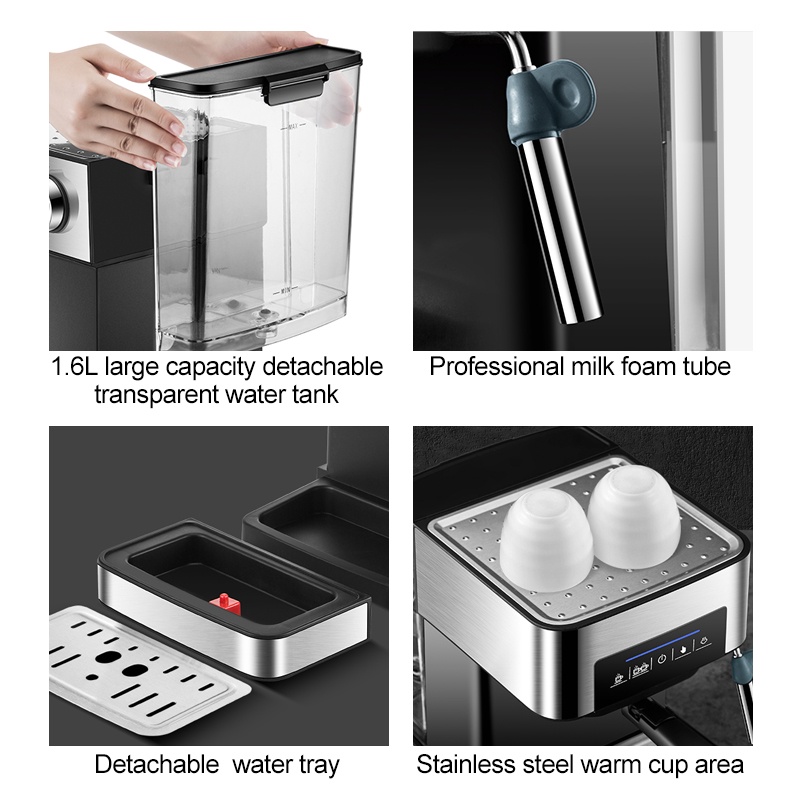 Máy pha cà phê chuẩn vị espresso CM6863 - pha tự động - chế độ chọn 1 ly và 2 ly - pha tự động - có khuấy sữa