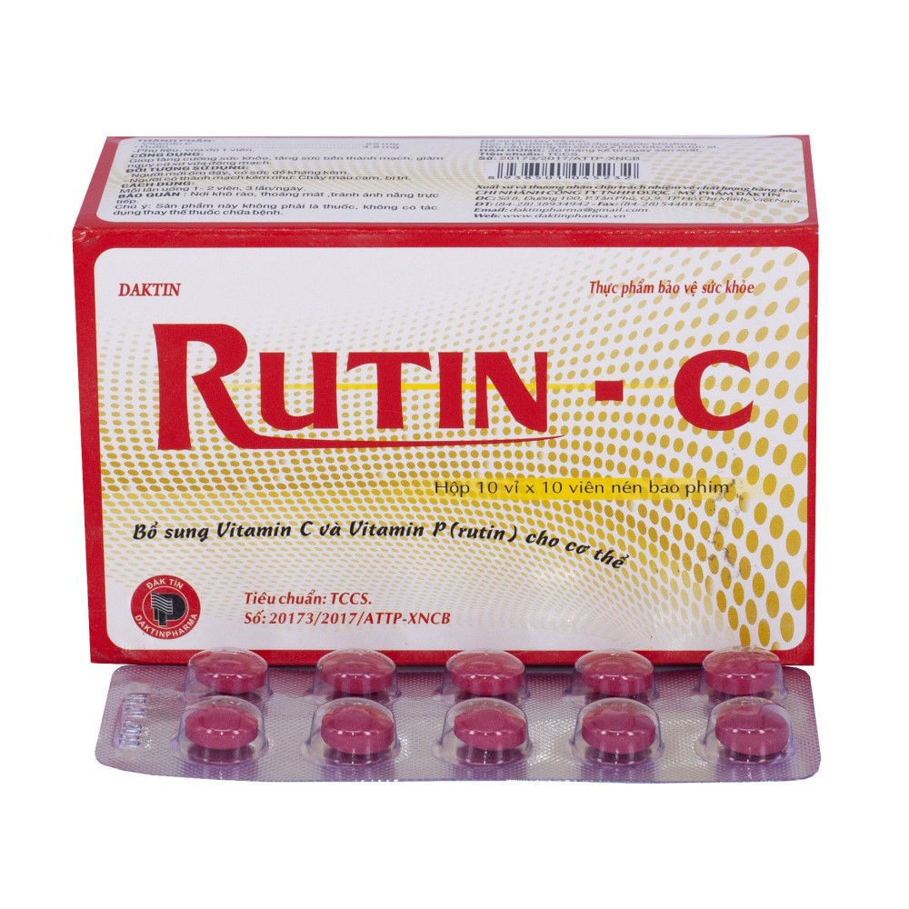 RUTIN C -Hộp 100 viên - Bổ sung vitamin C | Thế Giới Skin Care