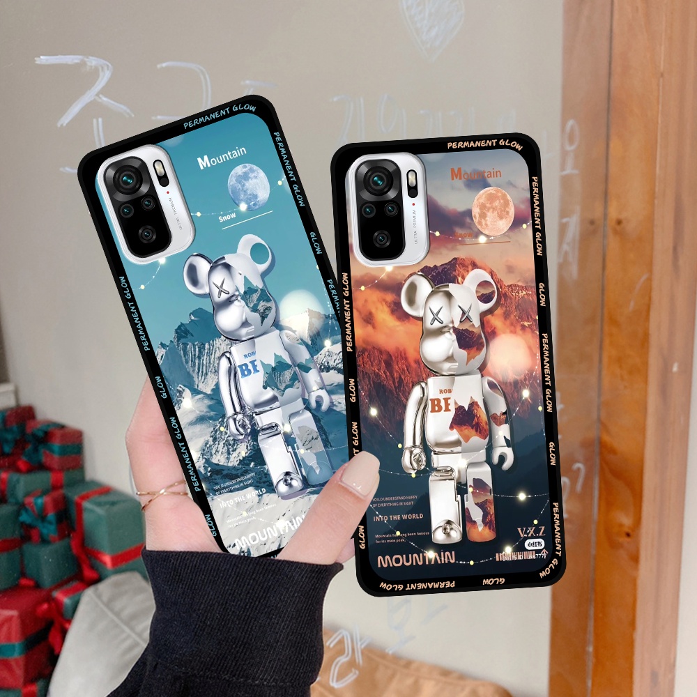 Ốp Xiaomi Redmi Note 10 4G/5G - Note 10s -  Note 10 Pro in hình họa tiết Mountain, Be@rbrick dễ thương (T13 - T18)