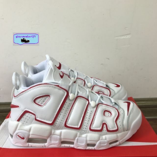 [FULLBOX] Giày thể thao Nike Air More Uptempo White Red Trắng đỏ