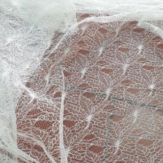 Vải ren trắng