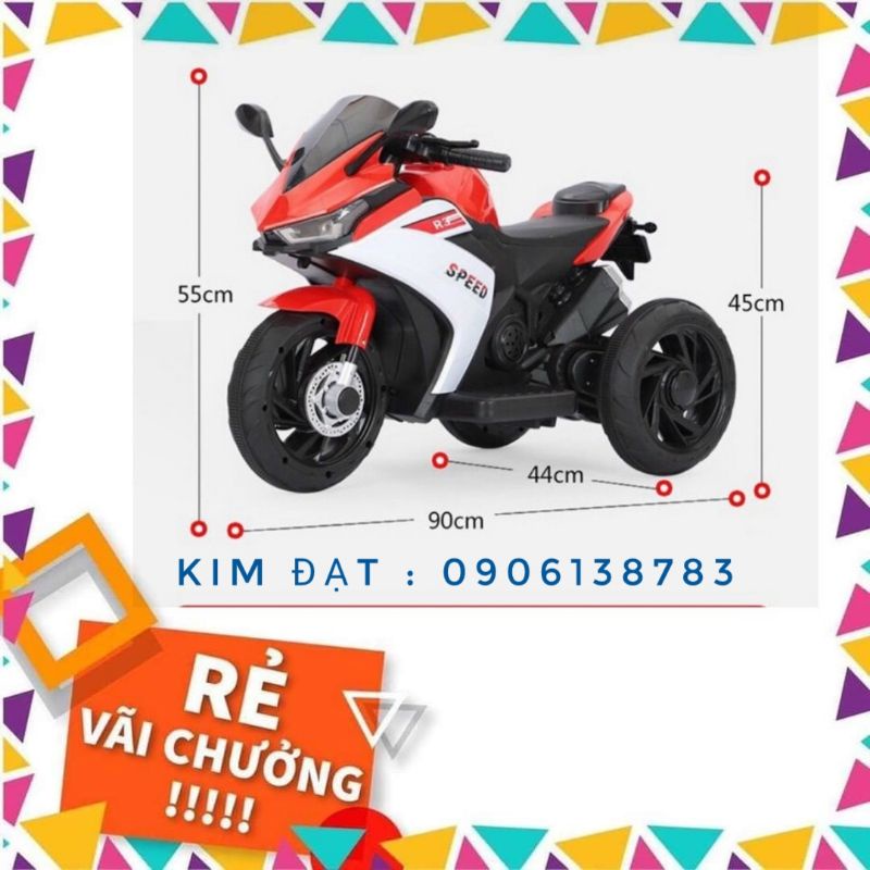 Xe máy điện cho bé r3 618 kiểu dáng thể thao . xe máy phân phối lớn
