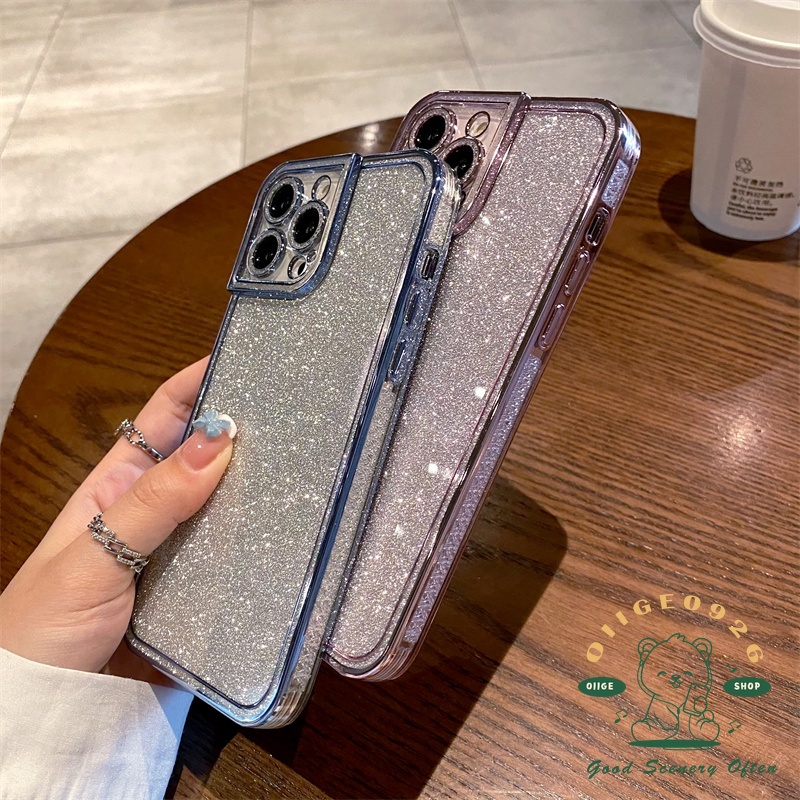 Ốp Điện Thoại TPU Mạ Điện Lấp Lánh Cho Iphone 13 12 11 Pro Max Xs Max Xr 8 7Plus