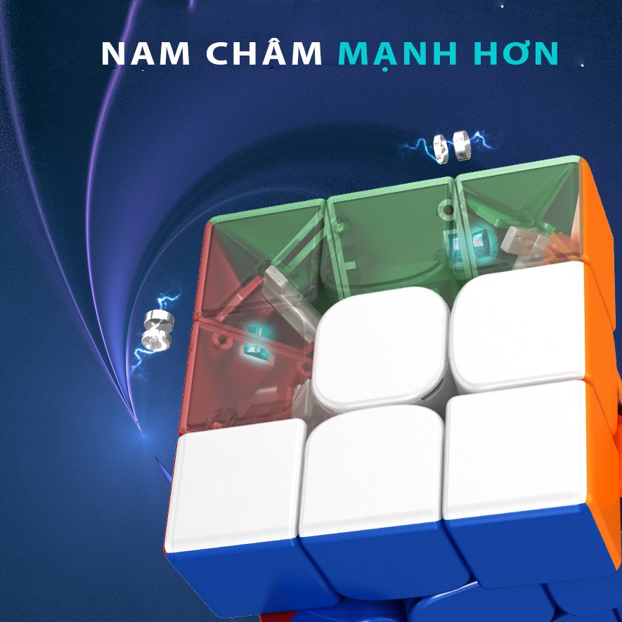 Rubik 3x3 Moyu RS3M Nam Châm 3 Tầng Stickerless MF3RS V3 M (Hãng Mod)