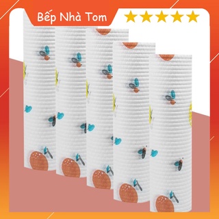 Cuộn Giấy Lau Đa Năng, Lau Nhà Bếp In Họa Tiết Trắng Đa Năng