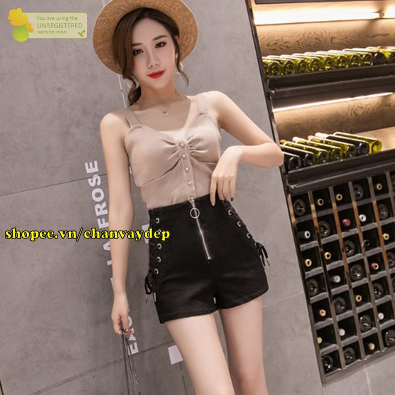 Quần short dây kéo trước đan dây hông MT338 mt1174 mt1165 mt1159 mt971 mt343 mt406 mt1045 mt1076 mt1132 mt1200 mt1201
